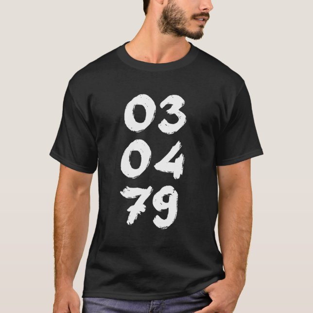 T-shirt 030479 Anniversaire Avec Naissance Daymonthyear (Devant)