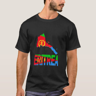 T-shirt 06256 Eritrea Map Eritrean Flag Africa