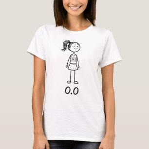 T-shirt 0.0 Fille au bâton drôle coureuse Marathon Blague