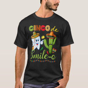 T-shirt 0 Cinco De Mayo Cinco De Sourire O Hygiéniste Dent
