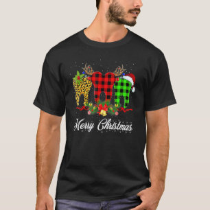 T-shirt 0 Dentiste Noël Léopard Carreaux Dentaires Co