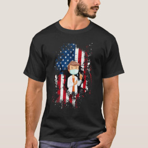 T-shirt 0 Dentiste Patriote Drapeau Américain États-Unis F