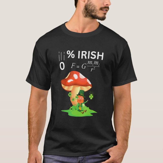 T-shirt 0 Irish Funny Newton's Law physics teachers & Stud (Devant)