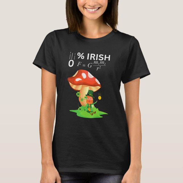 T-shirt 0 Irish Funny Newton's Law physics teachers & Stud (Devant)