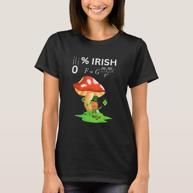 T-shirt 0 Irish Funny Newton's Law physics teachers & Stud (Devant)
