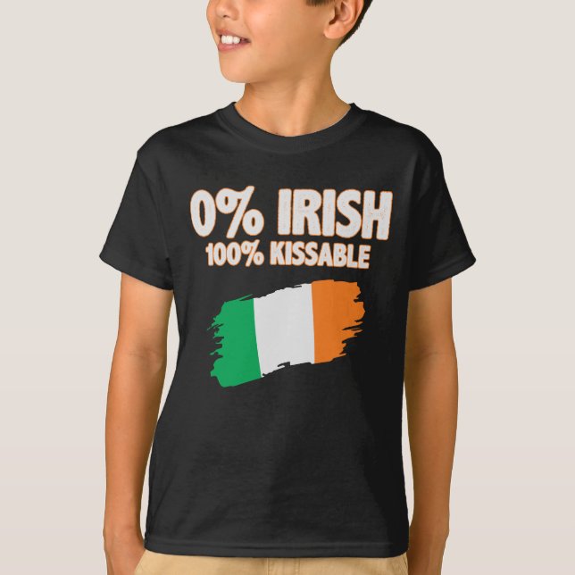 T-shirt 0% Irlandais 100% Kissable (Devant)