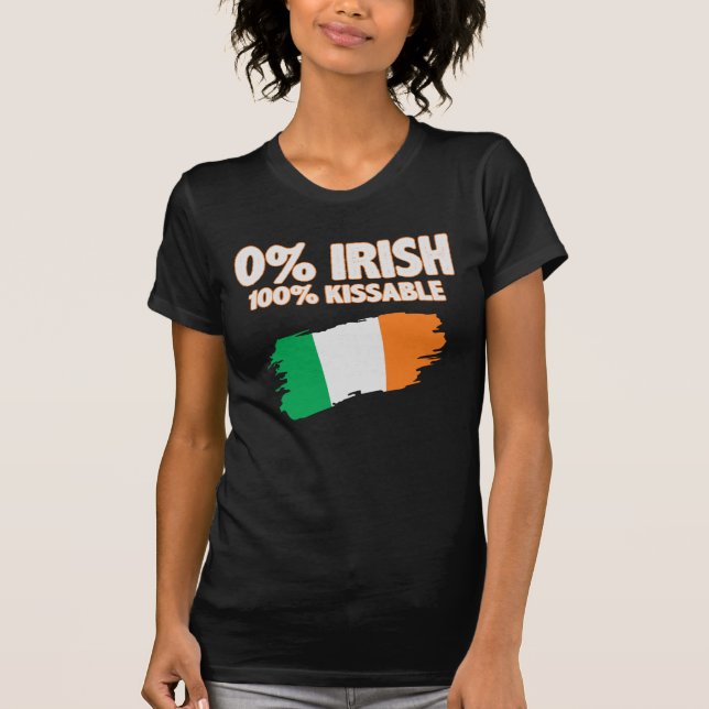 T-shirt 0% Irlandais 100% Kissable (Devant)