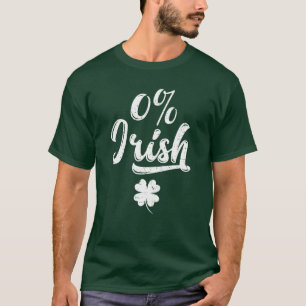 T-shirt 0% Irlandais Saint Patrick