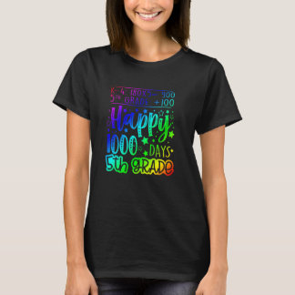 T-shirt 1000 jours Enseignant de 5e année intelligent 100e