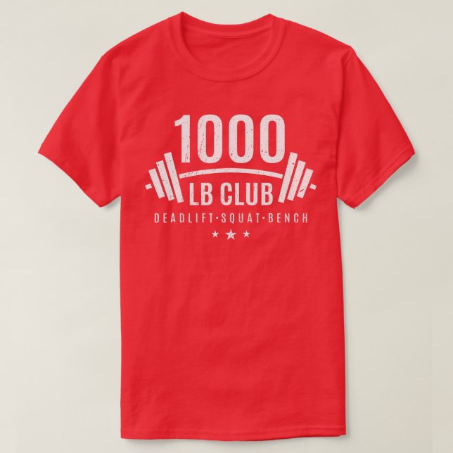 T-shirt 1000 lb Cadeau de musculation Club pour les cultur (Design devant)