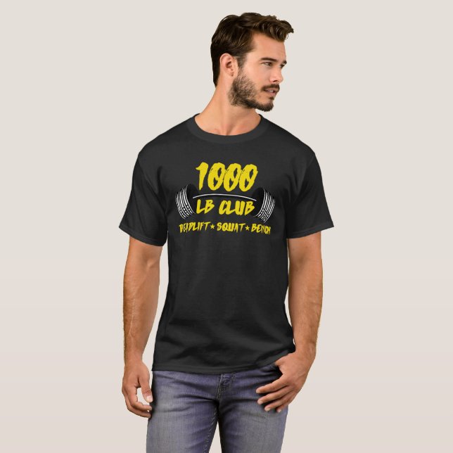 T-shirt 1000 LB Club Deadlift Squat Banc sans manches (Devant entier)