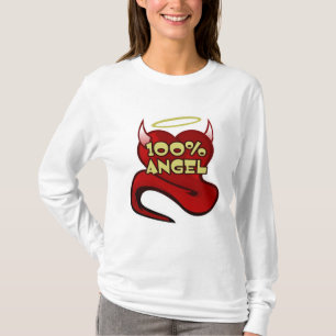 T-shirt 100% Angel Devil Coeur