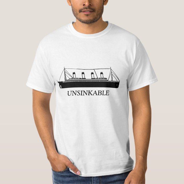 T-shirt 100 ans de Titanic insubmersible (Devant)