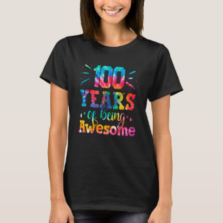 T-shirt 100 Ans D'Être Un Magnifique Tie Dye 100 Ans 1