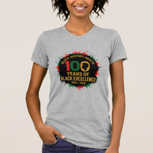 T-shirt 100 ans d'excellence noire – Fierté noire