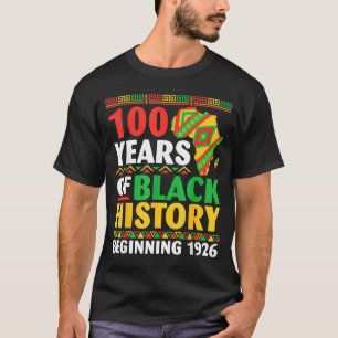 T-shirt 100 ans d'histoire noire à partir du centenaire de