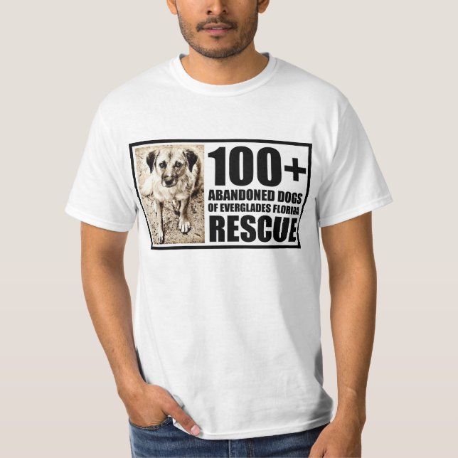 T-shirt 100+ Chiens abandonnés des marais la Floride (Devant)
