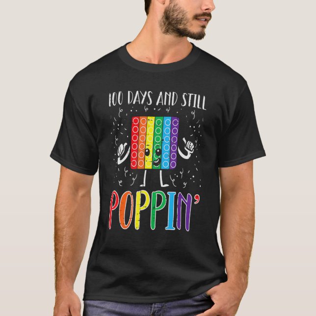T-shirt 100 Days And Still Poppin 100th Day Of School Boys (Devant)
