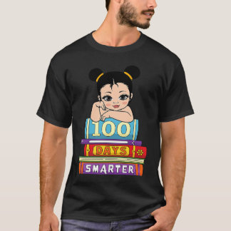 T-shirt 100 Days Flew By 100th Day Of School Girl Daughter