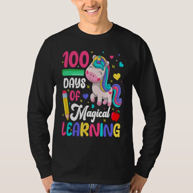 T-shirt 100 Days Of Magical Learning 100th Day Of School U (Devant)