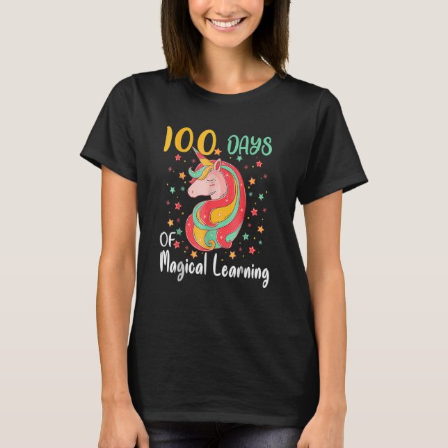 T-shirt 100 Days Of Magical Learning 100th Day Of School U (Devant)