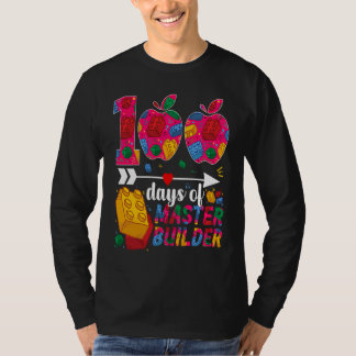 T-shirt 100 Days of School Cute Toy Build Bricks Teacher S
