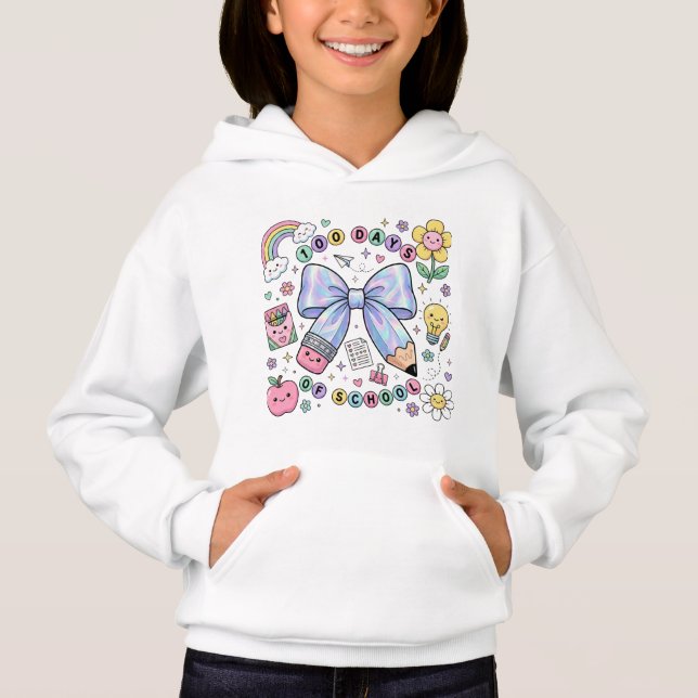 T-Shirt-100 Days of School Kids Hoodie (Vorderseite)