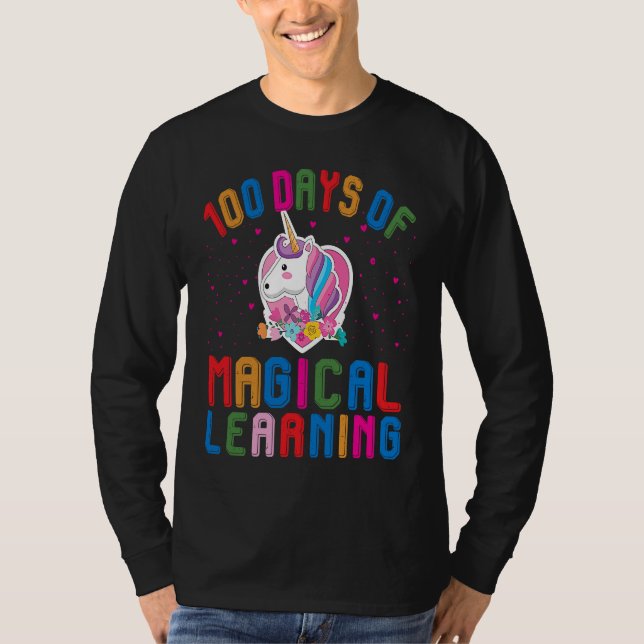 T-shirt 100 Days Of School Magical Learning Teacher Studen (Devant)