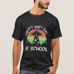 T-shirt 100 Days Of School UFO Alien Abductiion