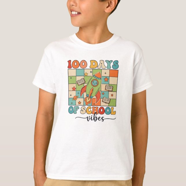T-shirt 100 Days Of School Vibes (Devant)