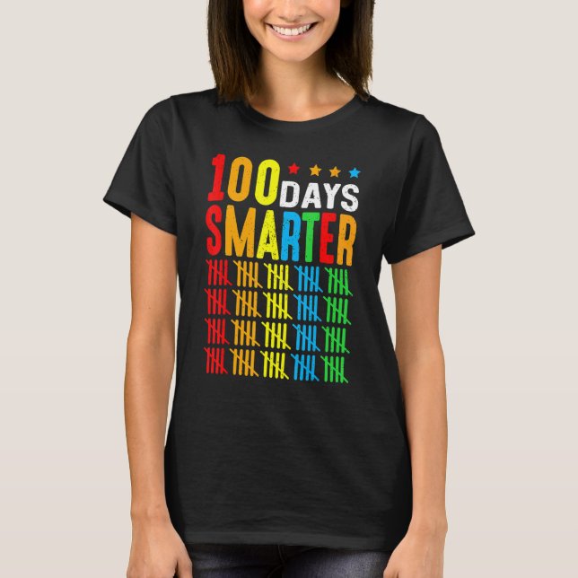 T-shirt 100 Days Smarter Counting By 5's 100th Day Of Scho (Devant)