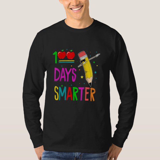 T-shirt 100 Days Smarter   Dabbing Crayons 100th Day Of Sc (Devant)