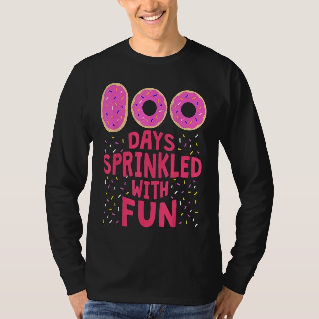 T-shirt 100 Days Sprinkled With Fun 100th Day Cute Donut G (Devant)