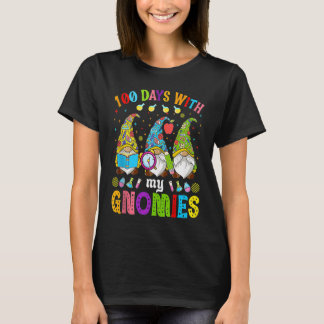 T-shirt 100 Days With My Gnomies 100th Day Of School Gnome