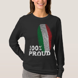 T-shirt 100 Drapeau d'empreintes digitales de Proud Italie