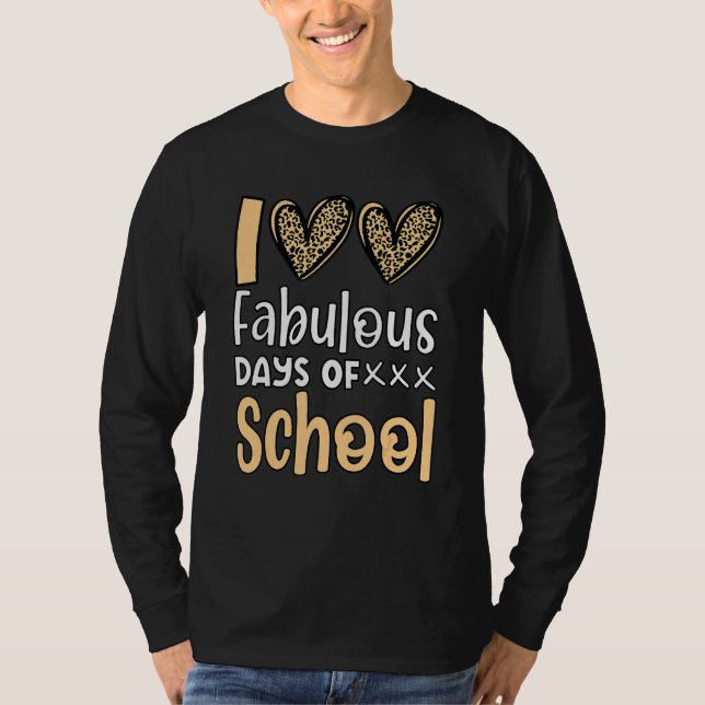 T-shirt 100 fabuleux jours d'enseignants de l'école Cute H (Devant)