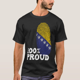T-shirt 100 Fier drapeau de Bosnie-Herzégovine pour Fier B