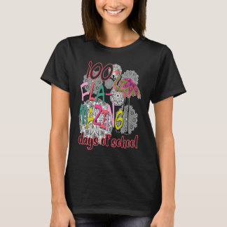 T-shirt 100 Fla mazing Days Of School 100th Day Flamant ro