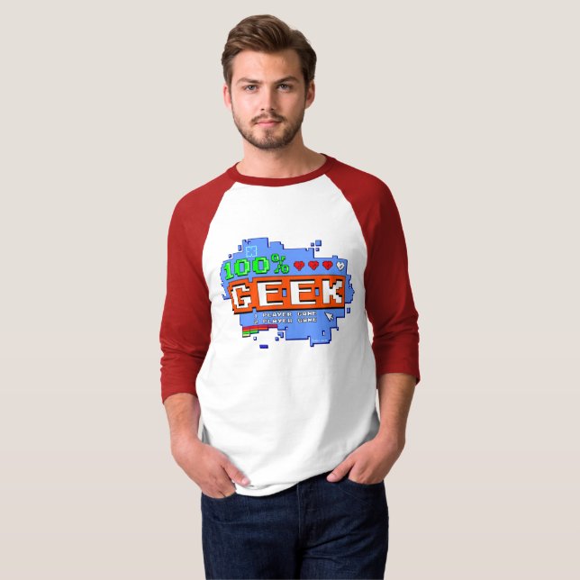 T-shirt 100% Geek (Devant entier)