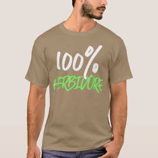 T-shirt 100 Herbivore Végétariens Régime Plante
