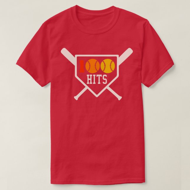 T-shirt 100 Hits Softball entraîneur Lycée Softb (Design devant)
