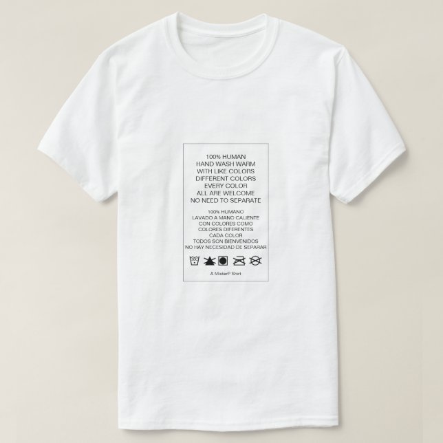 T-shirt 100% Humain - Une Chemise MisterP (Design devant)
