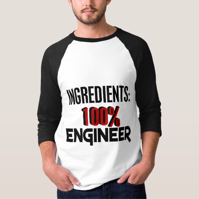 T-shirt 100 % ingénieur (Devant)