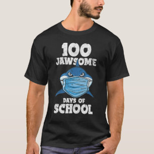 T-shirt 100 Jawsome Days School Shark Mask 100th Day Quara