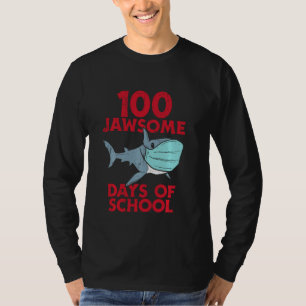 T-shirt 100 Jawsome Days School Shark Mask 100th Day Quara