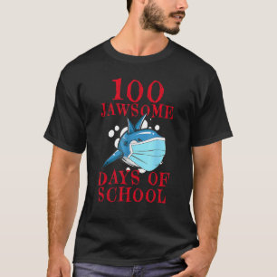 T-shirt 100 Jawsome Days School Shark Mask 100th Day Quara