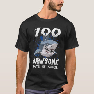 T-shirt 100 Jawsome Jours D'École Requin 100ème Jour De Sc