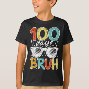 T-shirt 100 Jours Bruh Funny 100E Jour D'École Pour Enfant