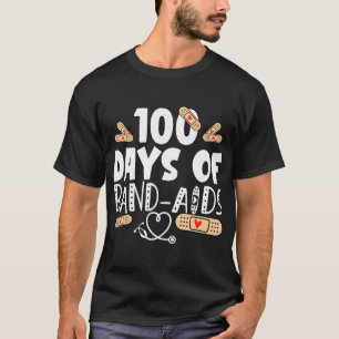 T-shirt 100 jours d'aide-bande - Infirmière scolaire 100 j