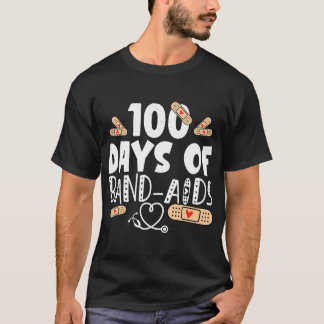 T-shirt 100 jours d'aide-bande - Infirmière scolaire 100 j